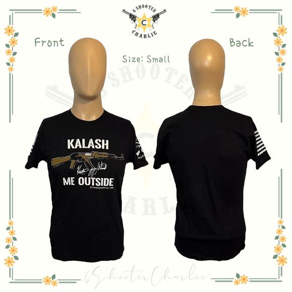 Grunt Style Men's Size Small Black Kalash Me Outside Short Sleeve Shirt RARE - Picture 1 of 6